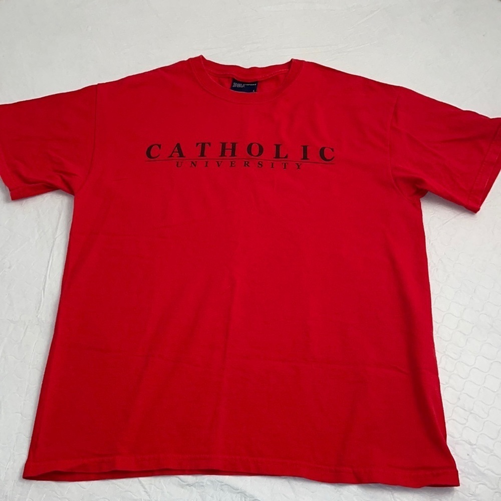 MV Sport Catholic University red short sleeve logo t-shirt